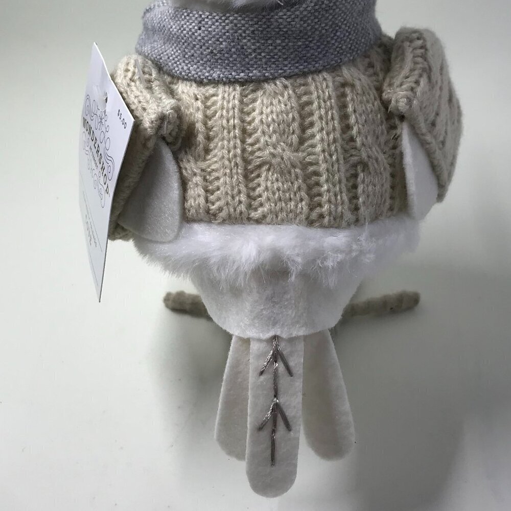 NWT Target Wondershop Featherly Friends Fabric Bird "COVE" with knit hat - Picture 3 of 10